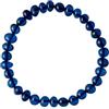 Amber by Mazukna Bracciale in ambra baltica di alta qualità, per uomo e donna, gioiello in vera ambra, realizzato a mano, con perle elasticizzate, 17 cm, Gemstone, Ambra blu