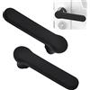 UFURMATE Copri Maniglia Della Porta, 2 Pezzi Nero Opaco in Silicone per Maniglie Della Porta, Proteggi Maniglia Porta Antistatici di Sicurezza per Porta Leve Piatte e Quadrate