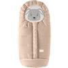 Nuvita 9605 Junior Cuccioli | Sacco Universale per Passeggino con Animaletti | Perfetto per Bambini da 6 a 36 Mesi (100 cm) | Resistente al Freddo fino a -13°C | Beige