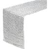Tomotato Runner da Tavolo con Paillettes, 30x300cm Tovaglia Glitter Rettangolare Glitterato per Decorazioni per La Tavola di Casa, per Decorazione di Natale della Festa di Compleanno di Nozze(Argento)