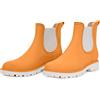 CLUB4BRANDS Lifestyle Stivaletti per Donna, Stivali Wellington Corti, Stivali Chelsea, Stivali Caviglia con Suole Kaps Actifresh, Stivali da Pioggia, Fatti in Italia (38 EU - Arancione/Bianco)