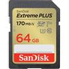 Sandisk 64GB Scheda di memoria SanDisk Extreme Plus UHS-I SDXC UHS-I Class10 U3 [SDSDXW2-064G-GNCIN]