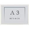 Etrexonline Cornice Foto Bianca A3 29.7x42cm con Pannello in Vetro, Cornice Legno Foto per Tavolo e Parete