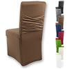 Gräfenstayn® Stretch coprisedia Victoria - schienali rotondi e angolari - vestibilità bielastica con guarnizione Oeko-Tex Standard 100: fiducia certificata (Marrone)