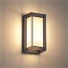 Klighten Applique da Parete E27 Esterno Interno, Max 60W, Luci da Parete Impermeabile IP65 Lampade da Parete Moderno per Ingresso Terrazza Corridoio, PC + Alluminio, Lampadina non Inclusa, Antracite