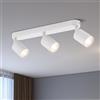 ANWIO Faretti da Soffitto Regolabili Base Rettangolare,Faretti da Muro,Lampadario Vintage con 3 Faretti LED GU10,Applique da Parete,Plafoniera per Negozio,Soggiorno,(Lampadine Escluse) EUS-EA190811