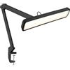 Neatfi XL Lampada da Scrivania LED - Testa da 56 cm | 324 LED SMD | 5 Modalità di Luce | Dimmerabile | Braccio Regolabile con Morsetto | Luce da Tavolo per Casa e Ufficio (Nero, CCT con morsetto)