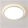ANWIO Plafoniera LED Rotonda 18W 1600LM Luce Bianca Naturale 4000K Lampada LED Sospensione Soffitto Adatta Per Bagno Cucina Gazebo Balcone Dimensione φ293*28mm
