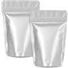 XFXIA Confezione da 100 sacchetti in mylar a prova di odore, sacchetti richiudibili per conservare alimenti, caramelle, biscotti, sali da bagno (10 x 15 cm), argento)