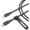 Anker Cavo di ricarica USB-C a USB-C 543 (240 W, 180 cm), USB 2.0 in nylon biologico per iPhone 15, MacBook Pro 2020, iPad Pro 2020, iPad Air 4, Samsung Galaxy S22 e altro ancora, colore: nero.