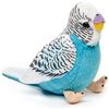 Uni-Toys - Cittino ondulato (blu) con voce bischeletrica - 12 cm (altezza) - Uccello - peluche
