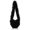 LIBBI Borsa con Pelliccia di Orsacchiotto, Tracolla Donna, Nero, Einheitsgröße
