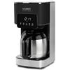 Caso Coffee Taste & Style Duo Thermo: moderna macchina da caffè con design in acciaio inox, serbatoio dell'acqua da 1,2 l, funzione aroma, 2 thermos isolanti, pannello di controllo touch, antigoccia