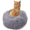 Paco Home Letto Per Cani Letto Per Gatti Soffice Cuscino Per Cani Ciambella Coperta Per Cesto Per Gatti Cesto Lavabile, Colore:Grigio, Dimensione:Ø40 cm