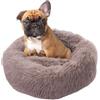 Paco Home Letto Per Cani Letto Per Gatti Soffice Cuscino Per Cani Ciambella Coperta Per Cesto Per Gatti Cesto Lavabile, Colore:Beige, Dimensione:Ø60 cm