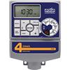 Aqua Control - Programmatore d'Irrigazione Automatica per Giardino con Trasformatore e Schermo LCD, Adatto per 4 Zone di Irrigazione