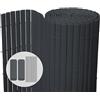 VOUNOT® Canniccio PVC Frangivista Recinzione 80 x 300 cm, Arella Doppia Schermo Privacy Paravista, Resistente ai Raggi UV Resistente alle Intemperie, Protettivo per Giardino, Balcone, Terrazza, Grigio