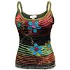 SHOPOHOLIC FASHION Canotta hippy 100% cotone taglio rasoio per Donna Medio Fiore Razercut