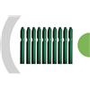 Bricodem 10PZ Paletti per recinzione a T 30x30x3mm plastificati verdi per rete metallica recinzione (150 CM)