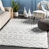 Livabliss Nour Geometrico Rectangle Tappeto | Bianco, Grigio chiaro | 160x220cm | Soggiorno e Camera da Letto | Tessuto a Macchina Polipropilene