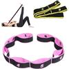 Thgtao Set di 2 fasce per fitness, fasce di resistenza, bande di terra, fitness con 8 zone di forza, fascia da ginnastica per costruzione muscolare, yoga, pilates, fisioterapia (giallo e rosa)
