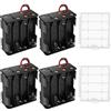 KUOQIY 4 Pezzi 8x1.5V AA Supporto Batteria, KUOQIY 12V Portabatteria con Cavi, AA Battery Holder, con Custodia Batteria in Plastica