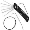 MULTIPICK Coltello tascabile Grimaldelli Set Professionale Nero [7 strumenti] Kit Grimaldelli - Lockpicking Set - Set di Grimaldelli - Grimaldelli professionali - Lock picking