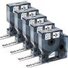 Oozmas 5x Oozmas A45010 Etichette Compatibile con Dymo Nastro D1 12mm x 7m