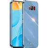 EASSGU [Telaio Elettrolitico Custodia per Samsung Galaxy S8 (5.8 Inches) Cover Protettiva in Morbido Silicone TPU - Blu navy