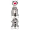 FANCY Peluche Gatto Gigante Lungo 83 cm - Pupazzo Morbido Gatto a Strisce Grigie su Bianco, Cuscino Peluche per Abbracci, Plush Cat Fantastica Idea Regalo per Bambini e Adulti