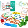 QYDKWK Montessori Giochi Educativi Giocattoli Puzzle in Legno per Bambini 3 4 5 Anni, 120 Pezzi Puzzle Bastoncini e Anelli con Carte, Creativi Gioco Interattivi Regalo per Ragazzi Ragazze Bambina 3-6 Anni