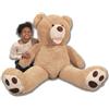 bananair Banabear Lerosier Orsacchiotti di peluche gigante da 130 a 340 cm !! Orsacchiotto Orsacchiotto Orso enorme (Marrone chiaro, 160 cm)
