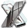 iVoler Cover per Huawei P20 PRO, Antiurto Custodia con Paraurti in TPU Morbido e 3 Pezzi Pellicola Vetro Temperato, Ultra Sottile Trasparente Silicone Protettiva Case