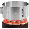 4smile Anello per torta regolabile in altezza 10 cm - anello in acciaio inox regolabile - Stampo stabile per torte con blocco per cuocere e preparare torte