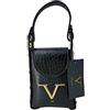 19V69 ITALIA V ITALIA LEATHER BAG COCCO STONE BLACK