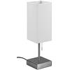 RL LIVE YOUR LIGHT Reality, Lampada tavolo, Ole 1xE27, max.25,0 W Tessuto, Bianco, Finitura: Metallo, Nichel opaco L:10,0cm, L:10,0cm, A:35,0cm