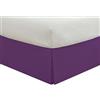 LUX Bedding Tailored Bed Skirt Classic 14 Drop Length Stile Plissettato, Microfibra di Poliestere, Viola, Twin XL
