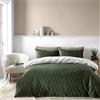 Catherine Lansfield Set copripiumino super king size con federe, morbido, motivo albero di Natale, verde