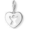 Thomas Sabo Ciondolo da Donna, Argento 925, Angel Logo heart Charm