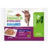 Natural Trainer Cat Sterilised multipack 4 x 85 gr - Tonno Cibo umido per gatti