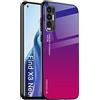 ALAMO Cover in vetro sfumato per Oppo Find X3 Neo, colorato custodia in vetro temperato + TPU Silicone - Colore 4