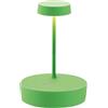 Zafferano. Swap Mini, Lampada da Tavolo Ricaricabile e Senza Fili con Controllo Touch, Adatta per Salotto ed Esterni, Dimmer, 2700 K, Altezza 14,8 cm, Colore Verde Mela