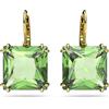 SWAROVSKI ORECCHINI PENDENTI MILLENIA, TAGLIO SQUADRATO VERDE