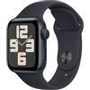Apple Watch SE (2ª generazione, 2023) GPS 40 mm Smartwatch con cassa in alluminio color mezzanotte e Cinturino Sport mezzanotte - S/M. Fitness tracker, monitoraggio del sonno, Rilevamento incidenti