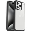 OtterBox Cover per iPhone 15 Pro Sleek, resistente a shock e cadute, cover Sottile, testata a norme anti caduta MIL-STD 810G, Trasparente/Nero, Senza Retail Package
