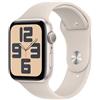 Apple Watch SE (2ª generazione, 2023) GPS 44 mm Smartwatch con cassa in alluminio color galassia e Cinturino Sport galassia - S/M. Fitness tracker, monitoraggio del sonno, Rilevamento incidenti