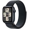 Apple Watch SE (2ª generazione, 2023) GPS 40 mm Smartwatch con cassa in alluminio color mezzanotte e Sport Loop mezzanotte. Fitness tracker, monitoraggio del sonno, Rilevamento incidenti