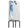 OtterBox Cover React Necklace con MagSafe per iPhone 15 Plus / 14 Plus, Ultra sottile, resistente a shock con cordino a collana, adattabile e intercambiabile, testata a norme MIL STD 810G, Stardust