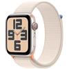 Apple Watch SE (2ª generazione, 2023) GPS + Cellular 44mm Smartwatch con cassa in alluminio color galassia e Sport Loop galassia. Fitness tracker, monitoraggio del sonno.