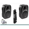 DAD COPPIA CASSE ATTIVE 150W RMS PROFESSIONALI +PIEDISTALLI E BORSA PER IL TRASPORTO